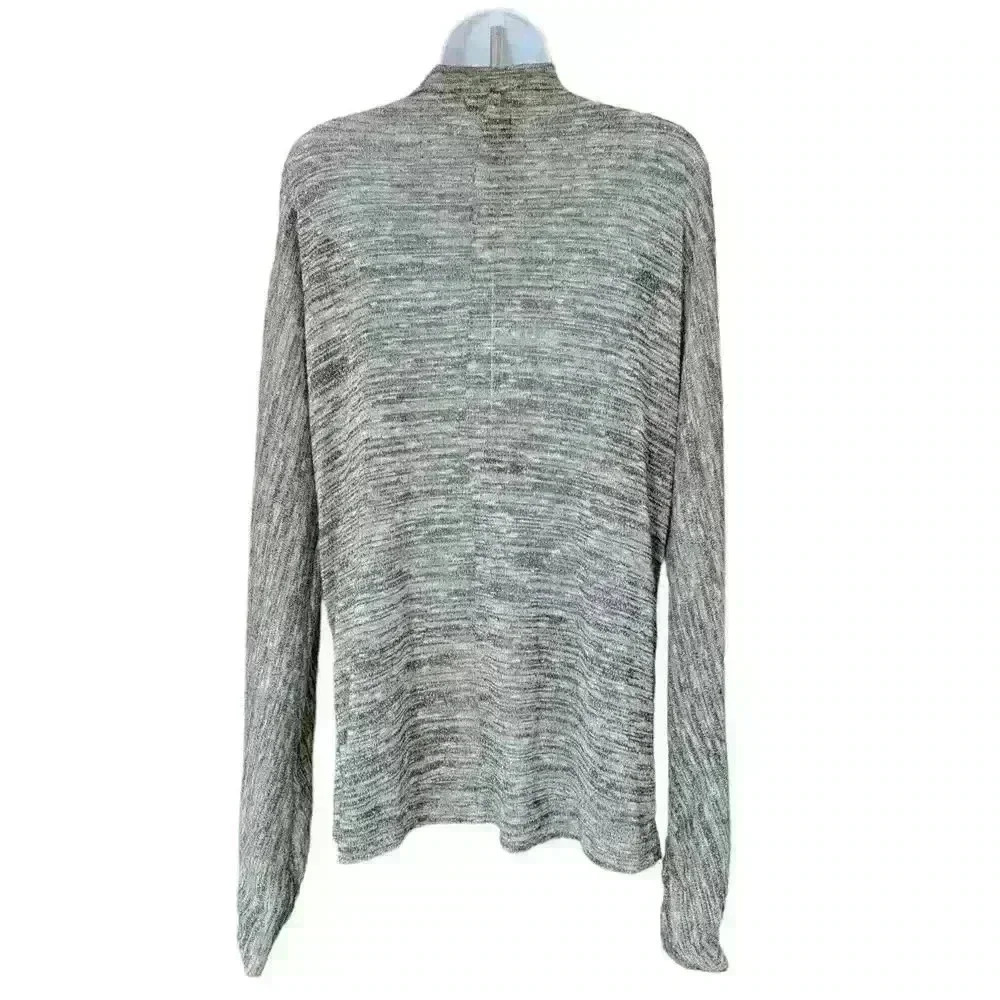 International Concepts Womens Open Front Heather Gray w/Sparkle Cardigan Size XL - Picture 3 of 8